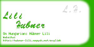 lili hubner business card