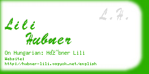 lili hubner business card